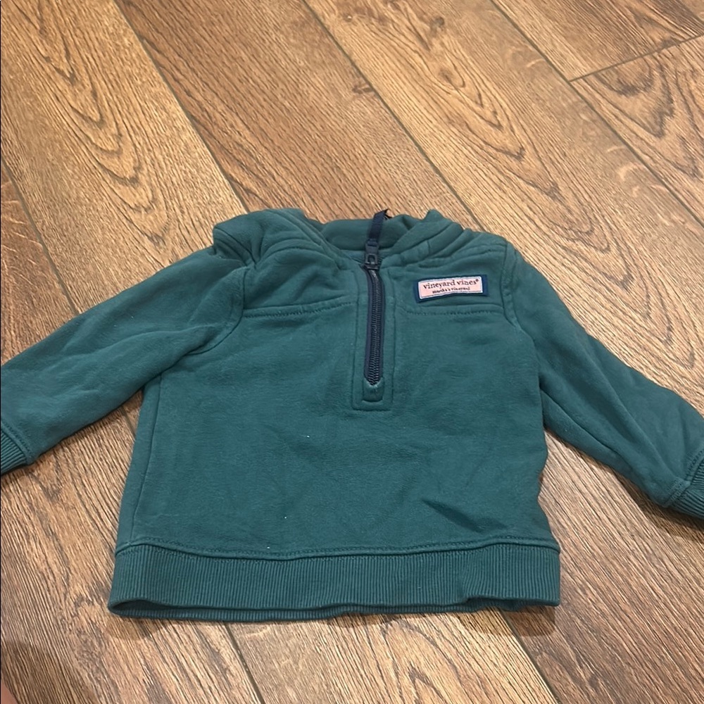 Vineyard Vines Kids Teal Half-Zip Sweatshirt